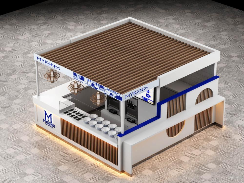 frozen yogurt kiosk