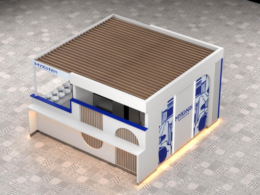 frozen yogurt kiosk