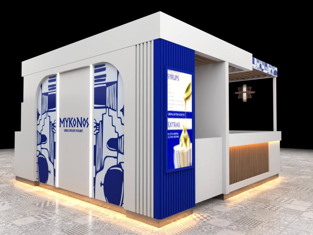 frozen yogurt kiosk