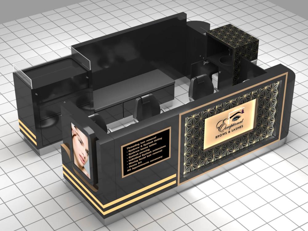 eyebrow threading kiosk