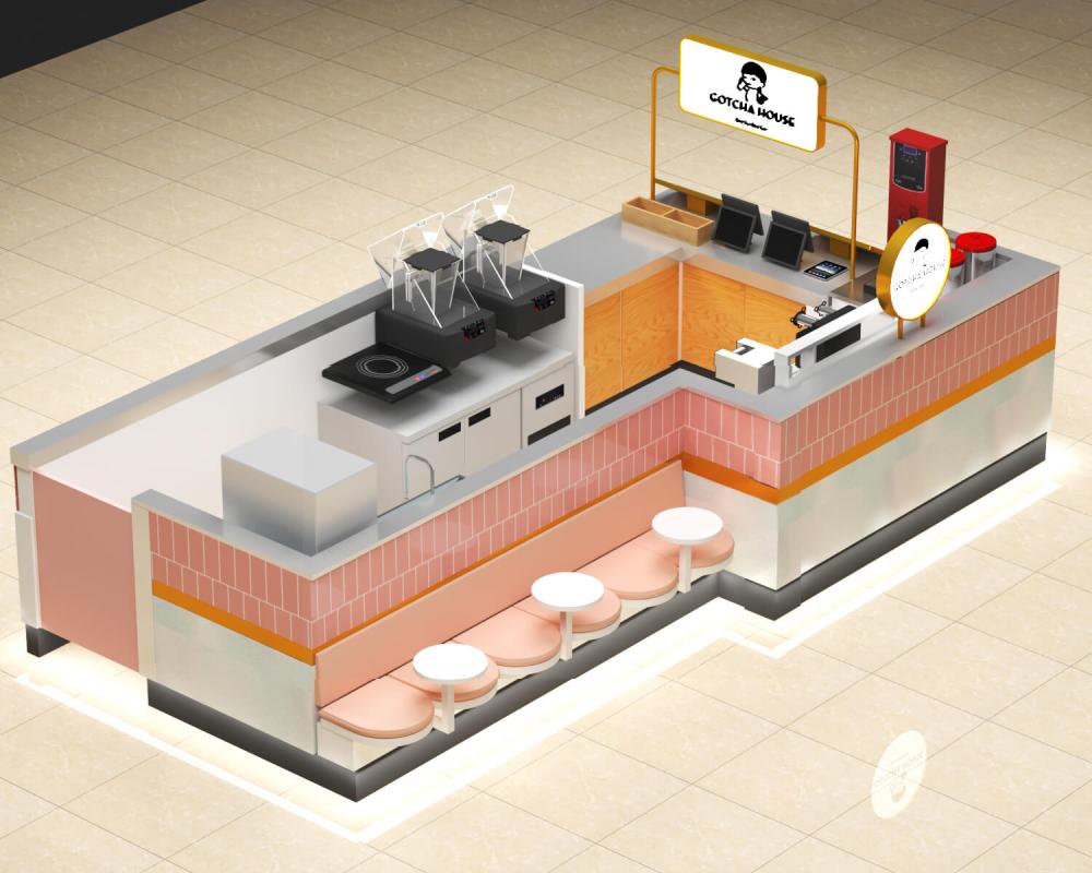 attractive bubble tea shop design