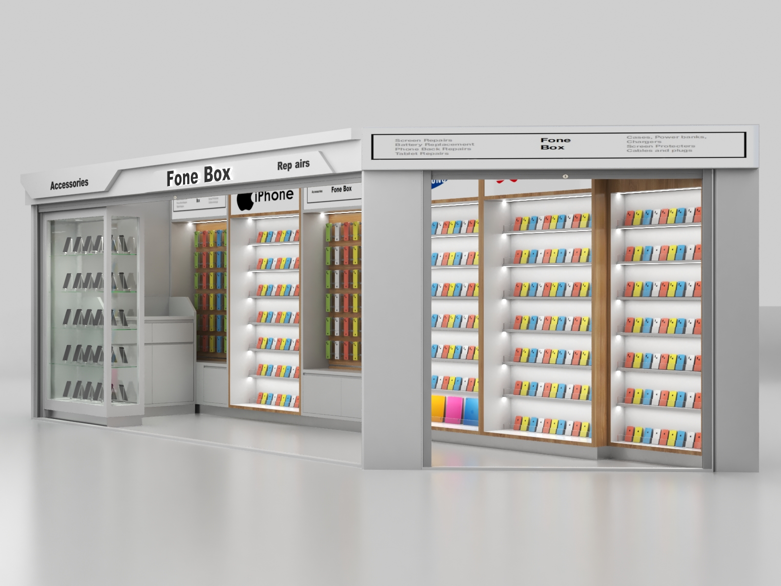 Phone Accessories Display Showcase