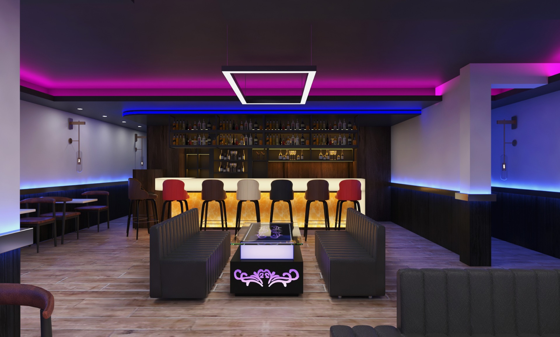 bar area