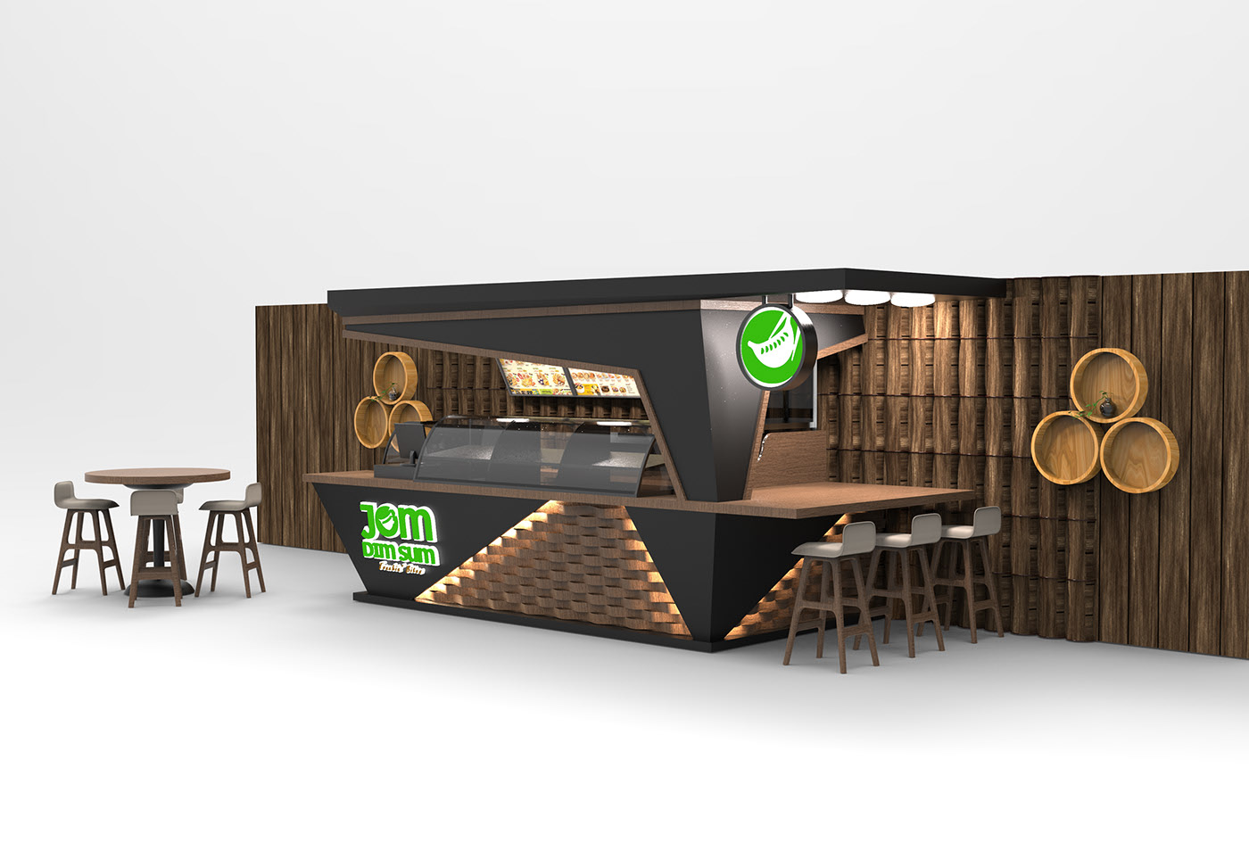 Custom Food Bar 3D Design
