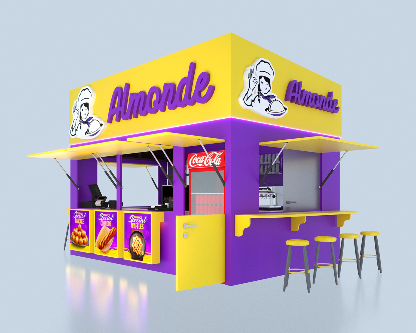 Outdoor Fast Food Kiosk 
