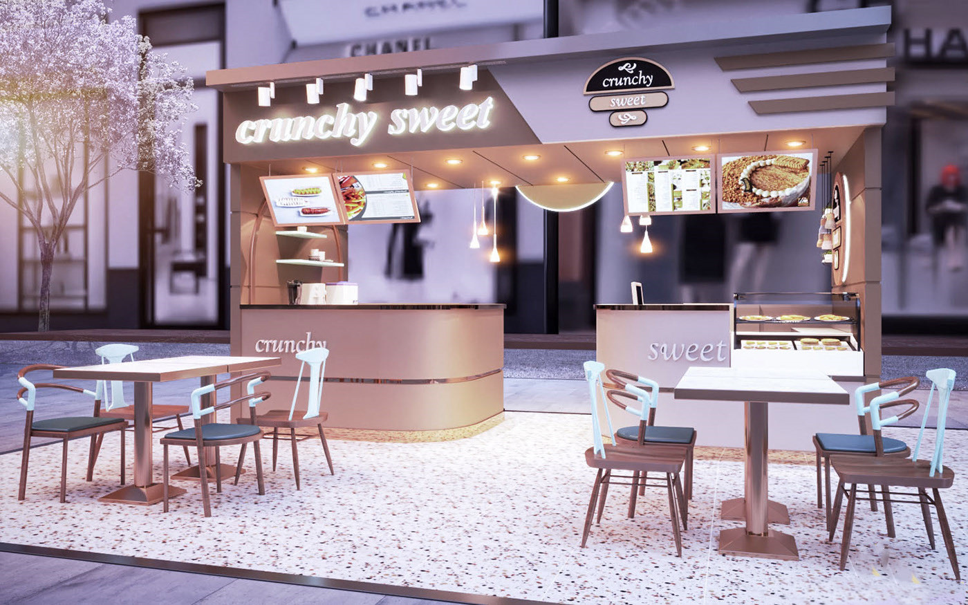 Small Restaurant Outdoor Booth