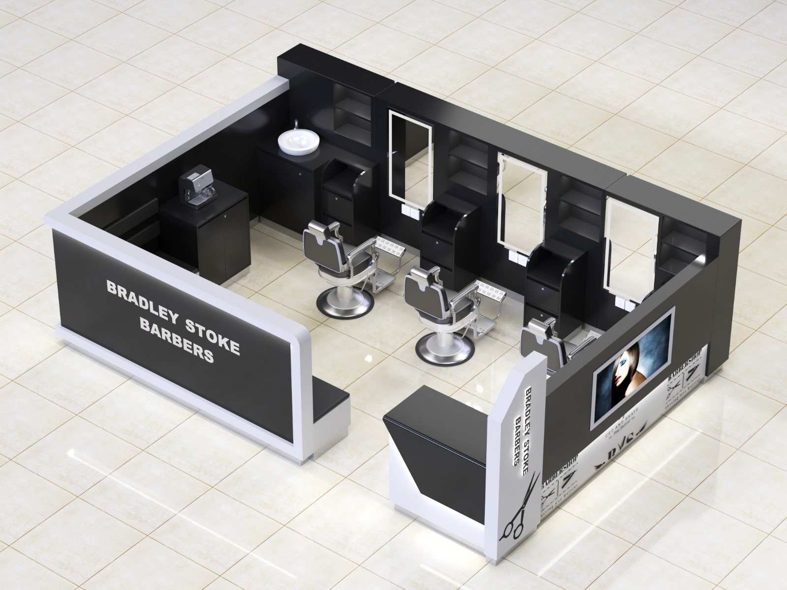 Barber Indoor Kiosk