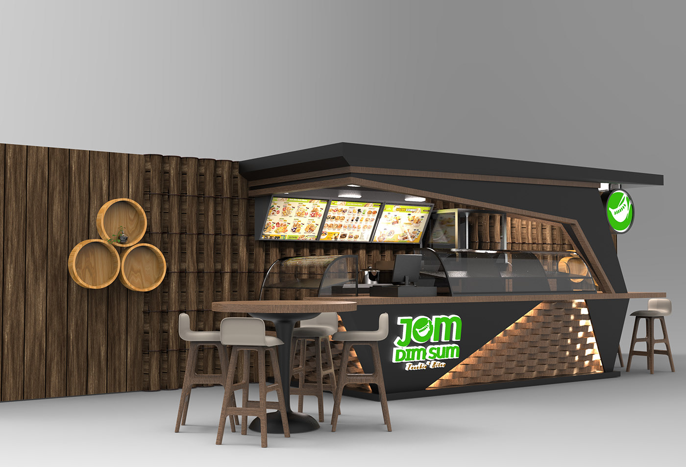 Custom Food Bar 3D Design