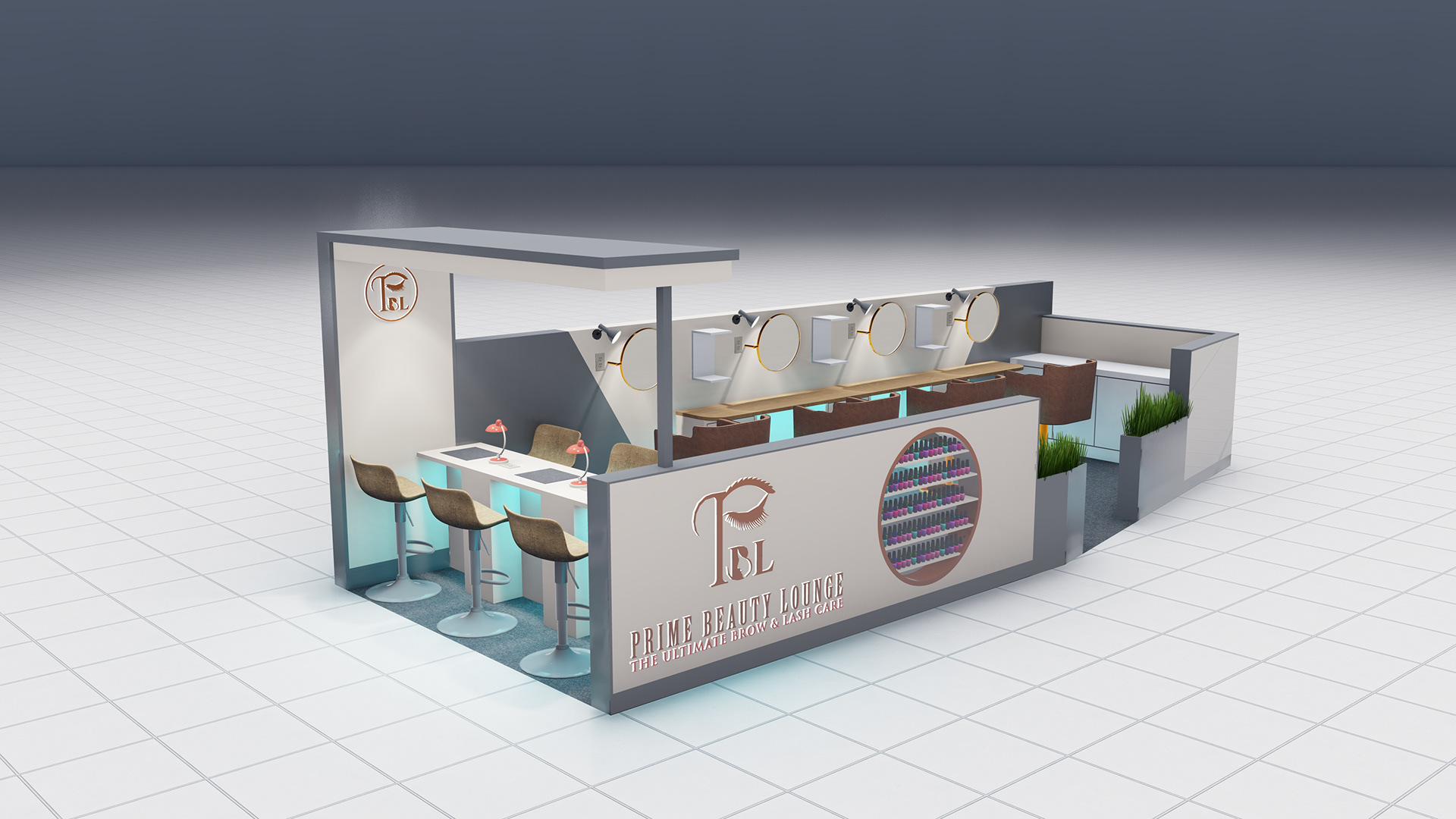 Open Beauty Salon Kiosk