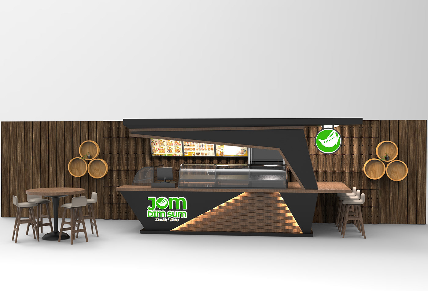 Custom Food Bar 3D Design