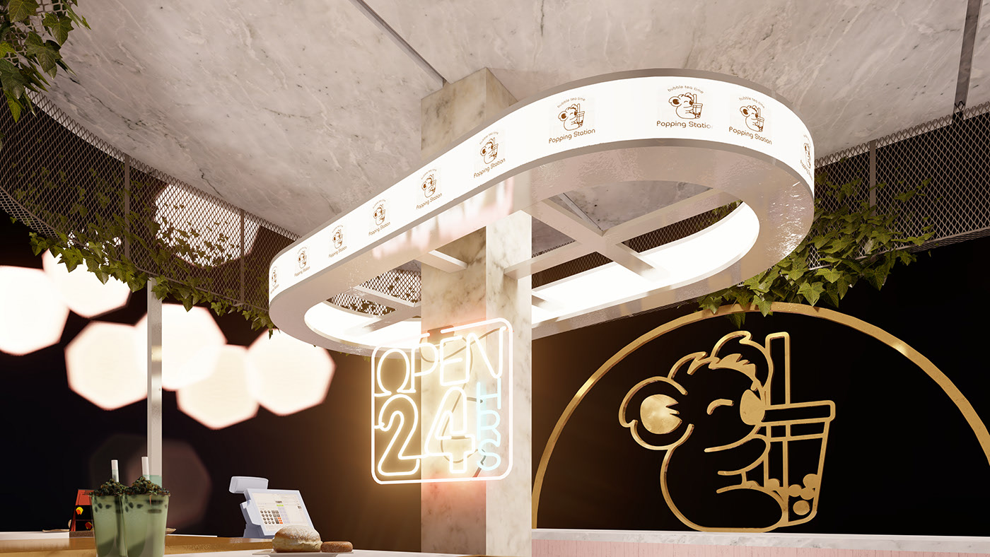 bubble tea kiosk