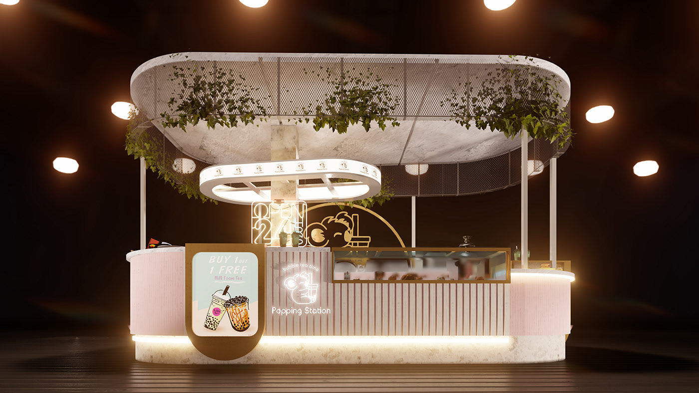 bubble tea kiosk