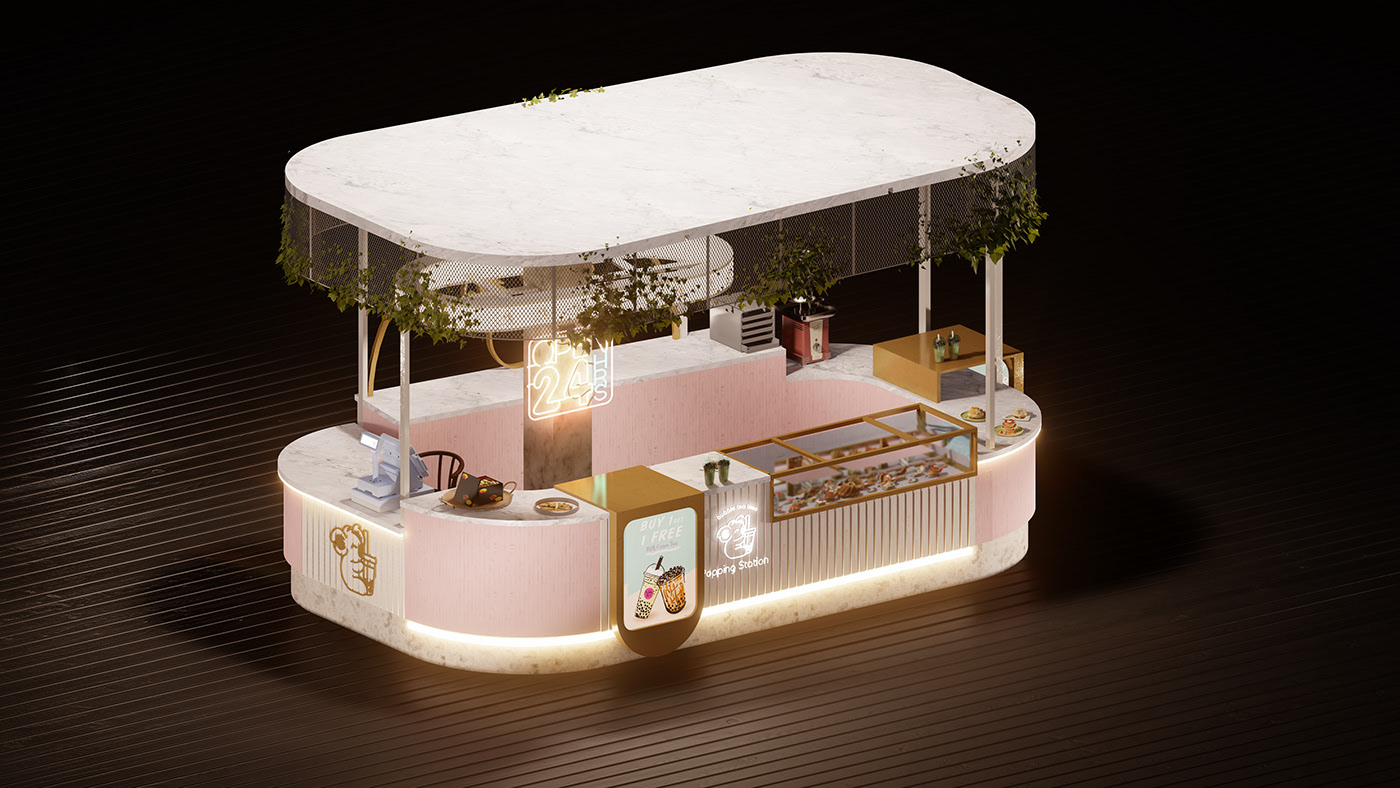 boba booth kiosk