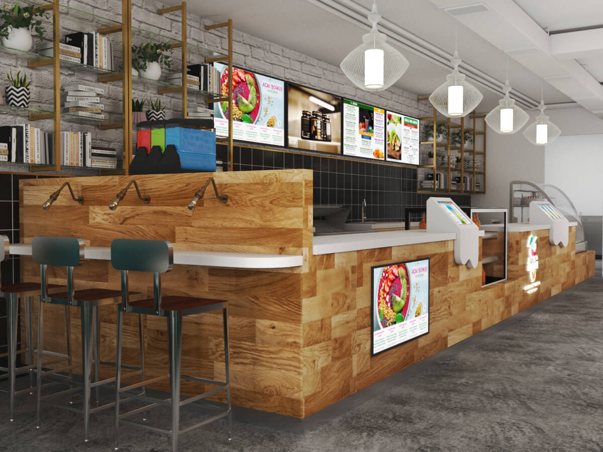 Food shop counter