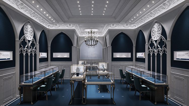 The Mediterranean  Style jewelry store design