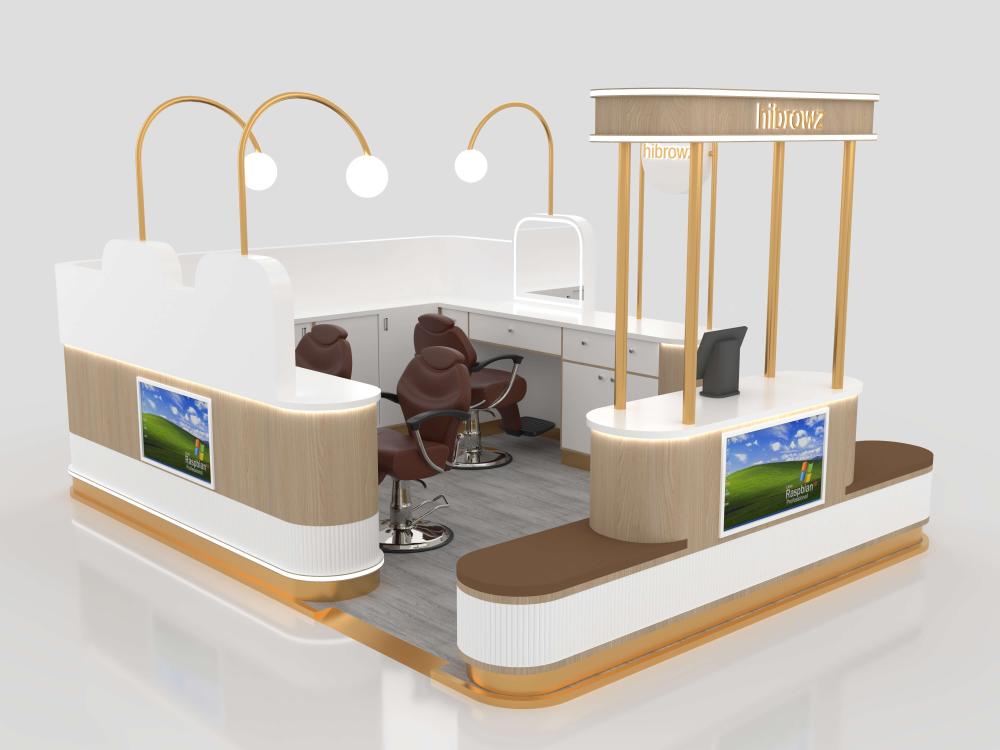 eyebrow threading kiosk