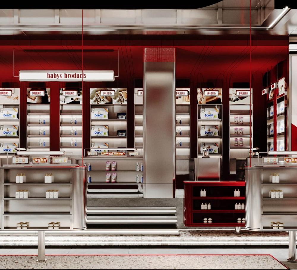 cosmetic shop display