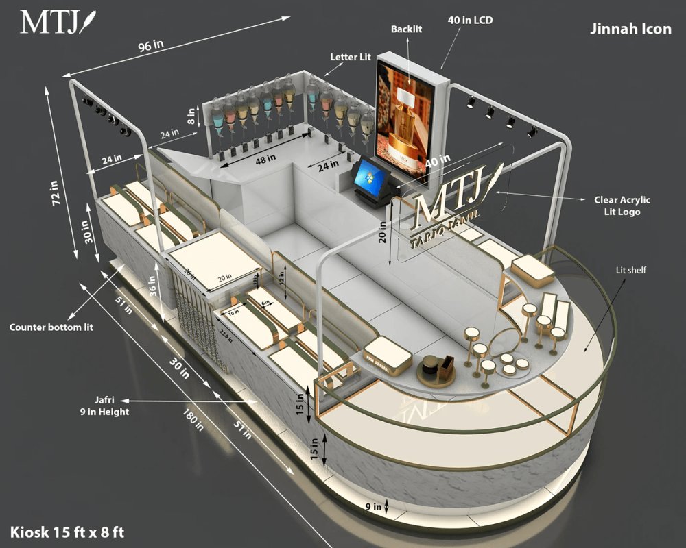 perfume kiosk