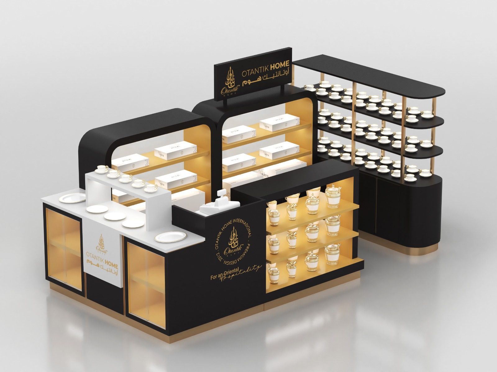 Teacup Artware Display Counter
