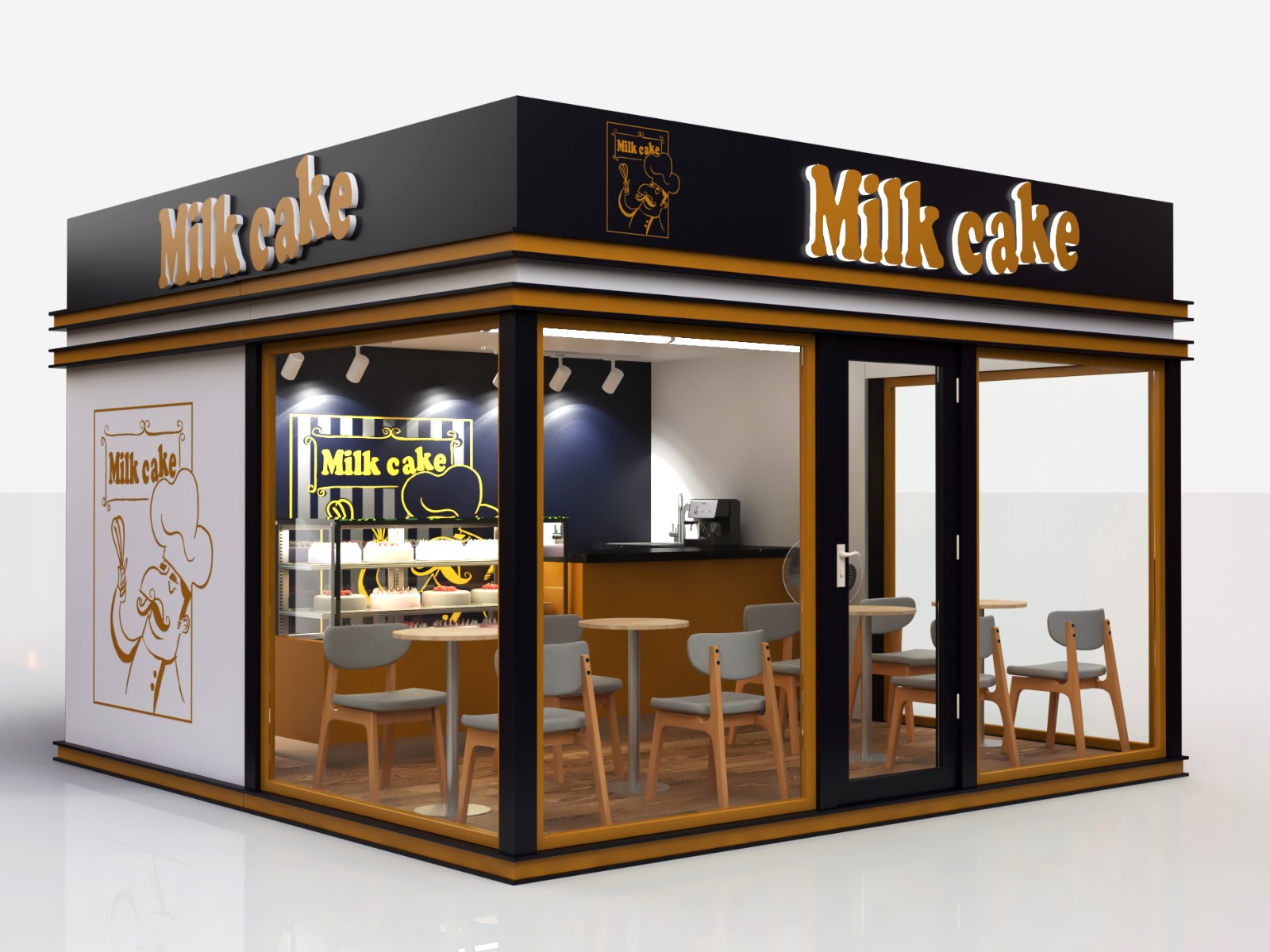 Food Booth Cake Bar Counter