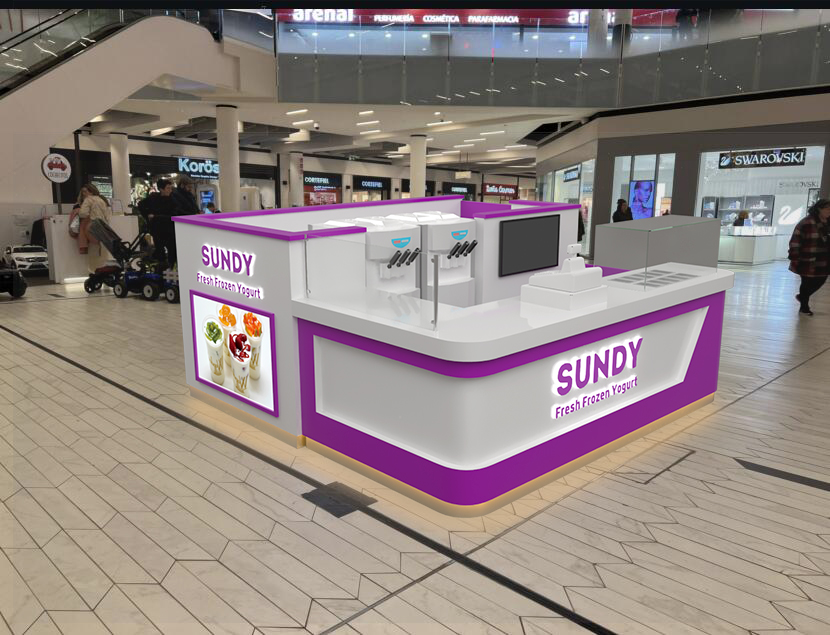 Fresh Frozen Yogurt Custom Kiosk