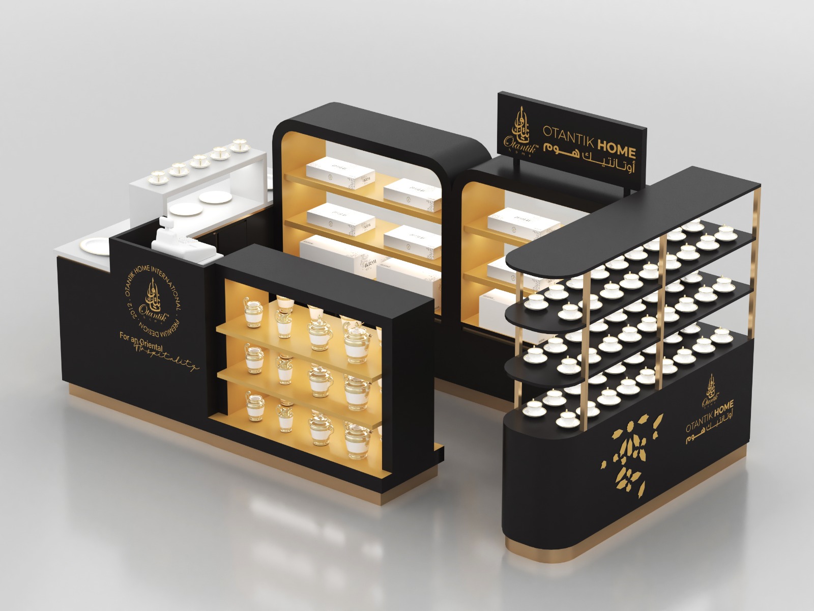 Teacup Artware Display Counter