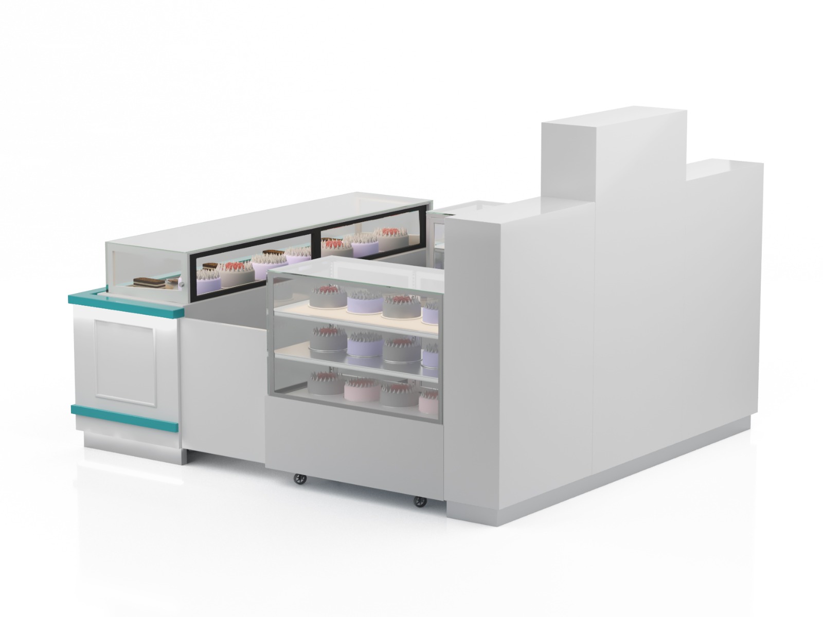 Elegant Display Cake Kiosk 