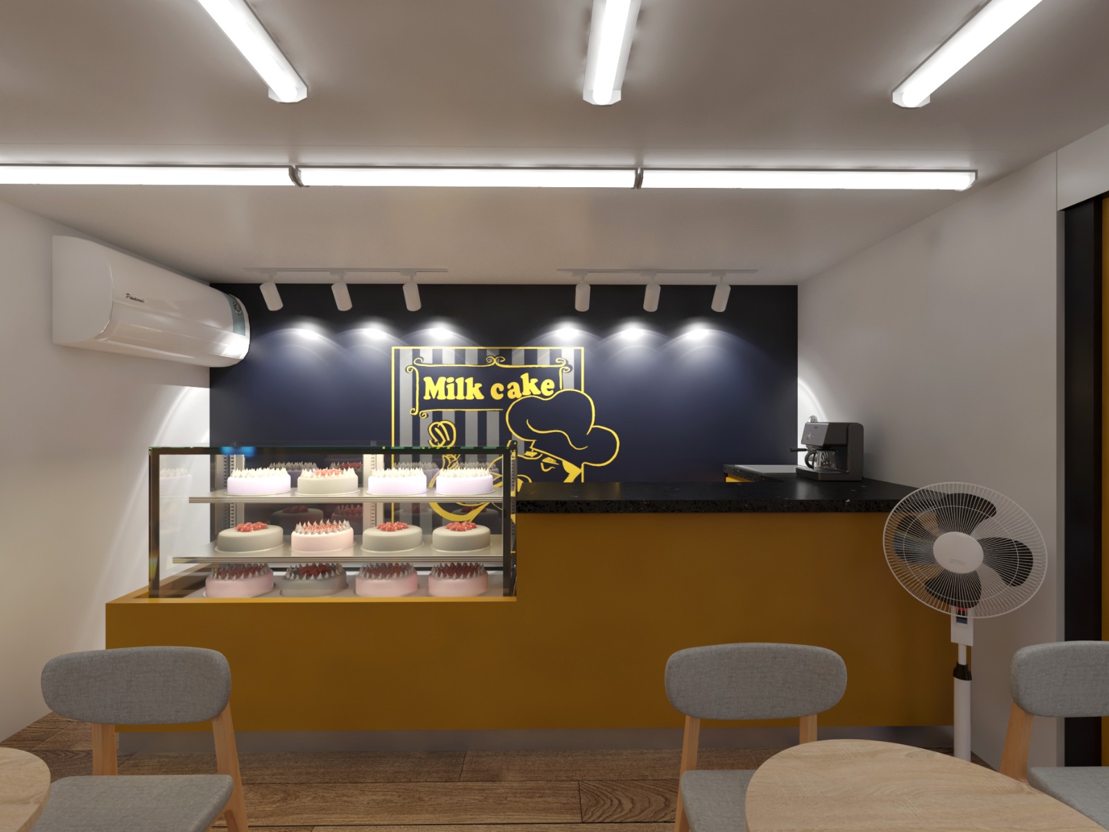 Food Booth Cake Bar Counter
