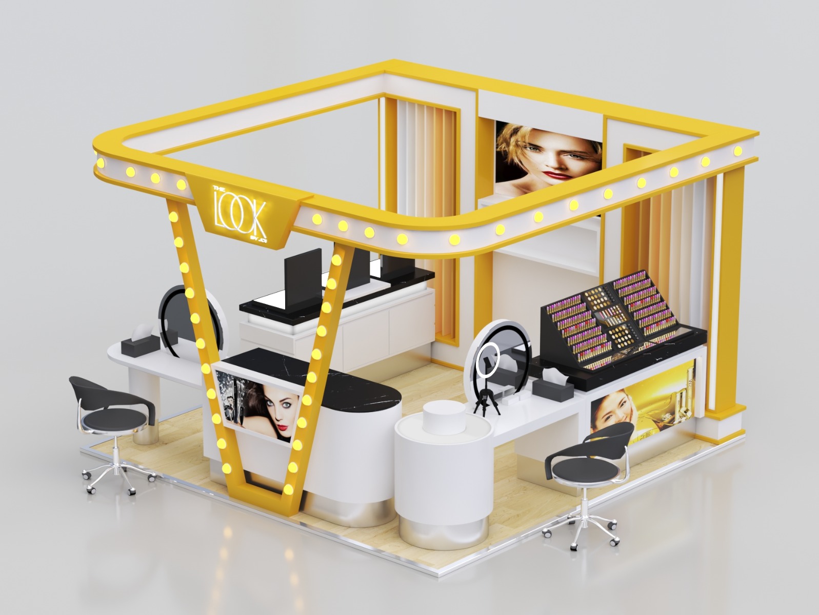 Upscale Makeup Retail Booth