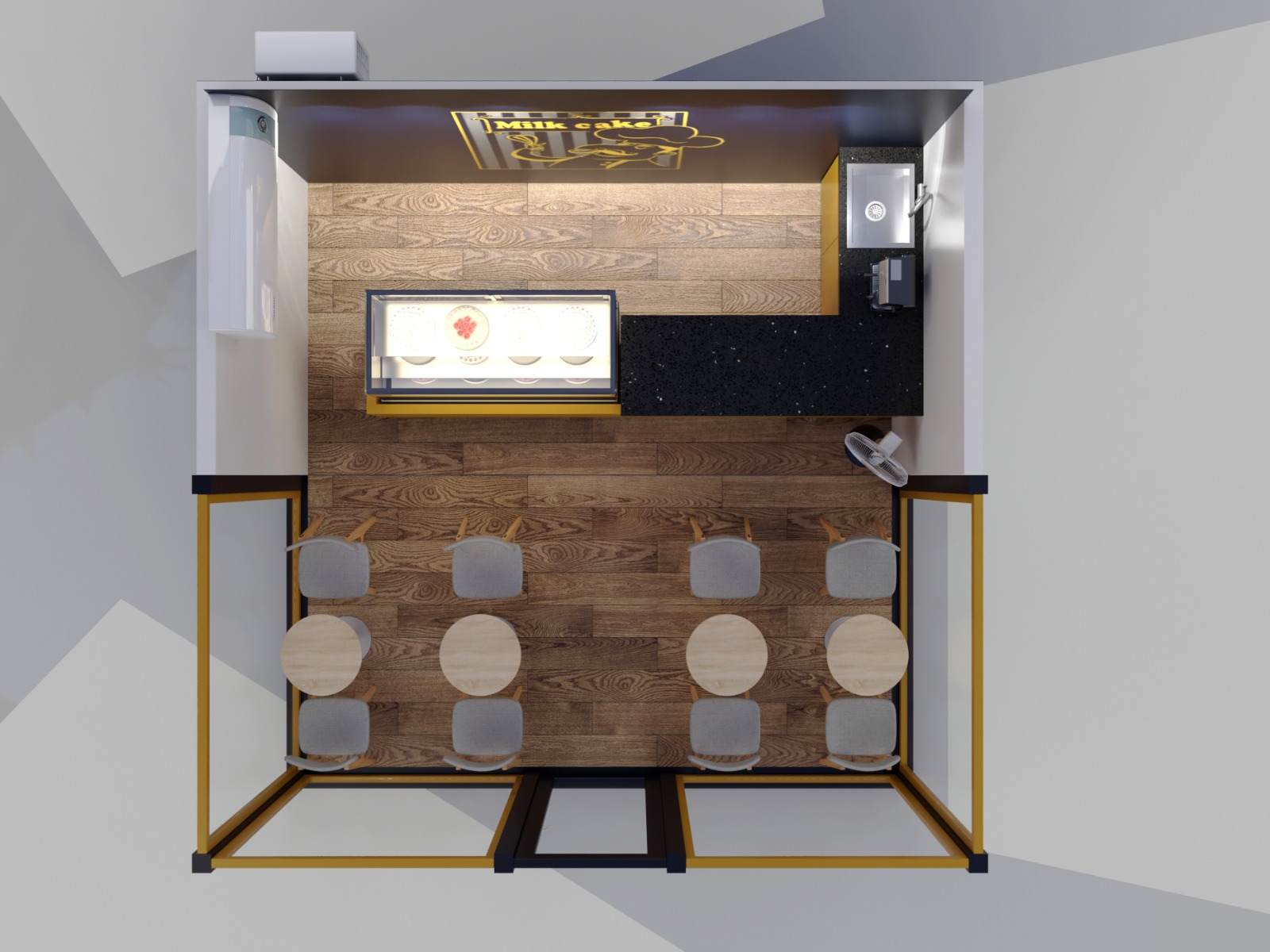 Food Booth Cake Bar Counter