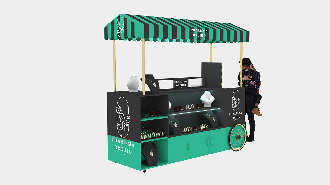 Sliver Retail Display Cart