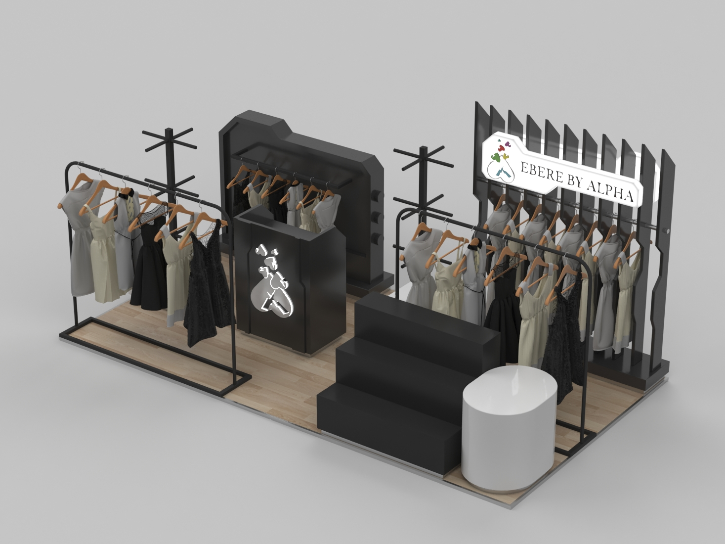 Popular Clothing Kiosk Retail