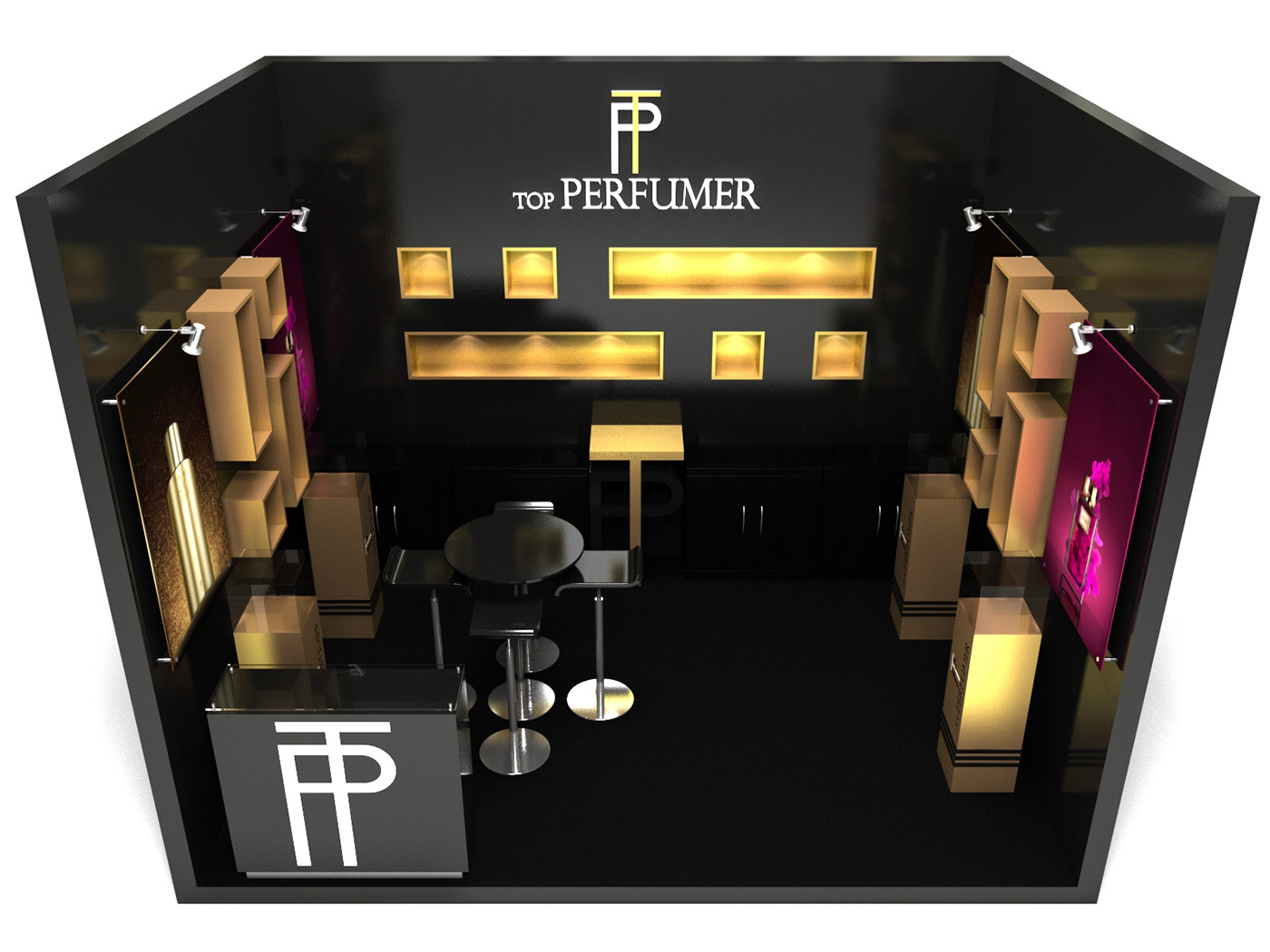 Custom Perfume Indoor Showcase 