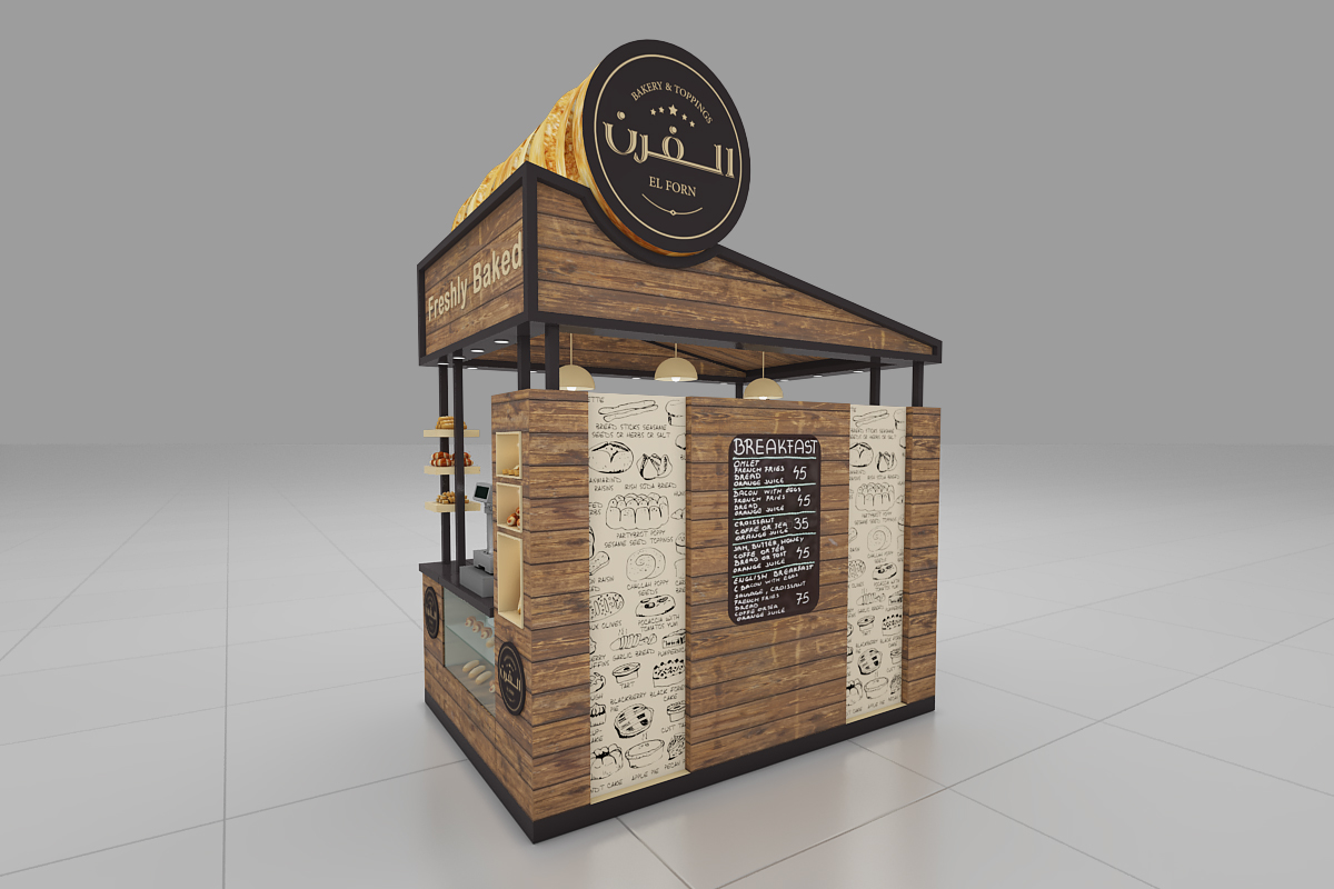 Wooden Bread Retail Booth