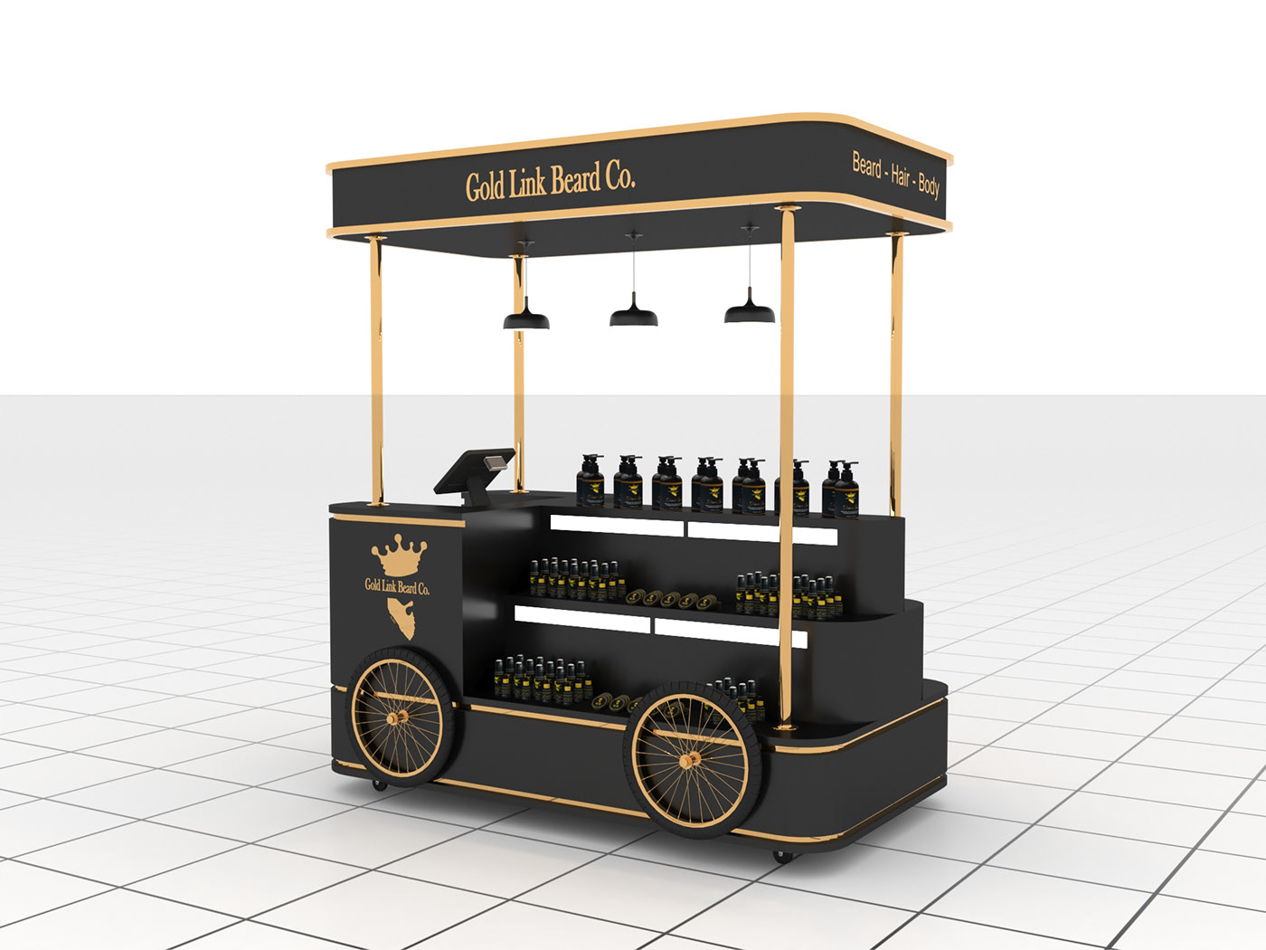 Hair Care Retail Cart 
