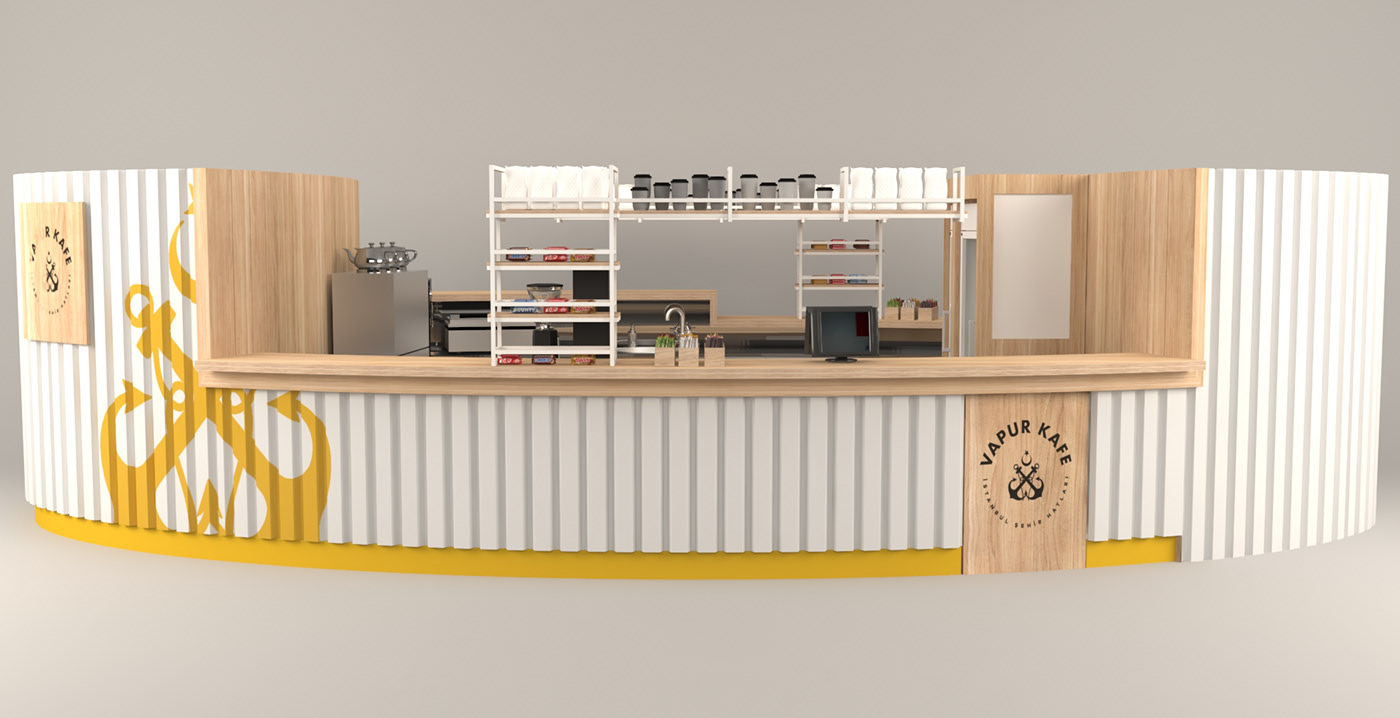 Elegant Expresso Retail Counter 