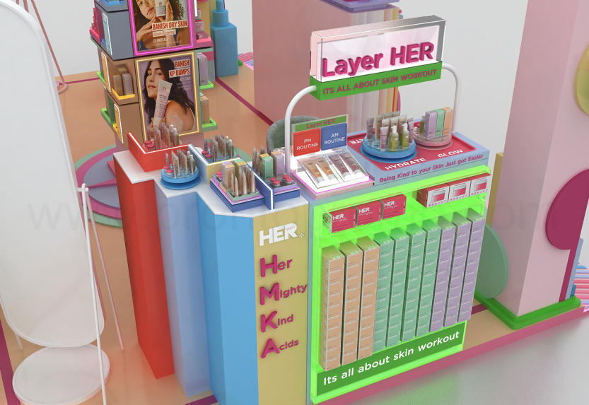 Colorful Beauty Kiosk 