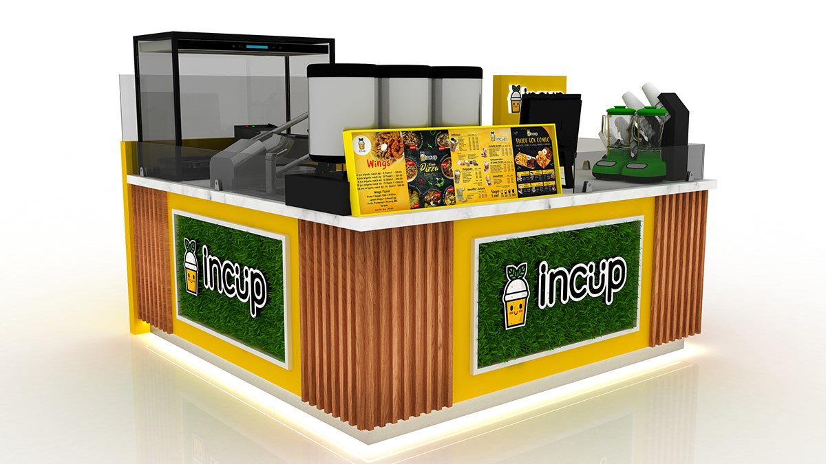 3D Cute Juice Kiosk