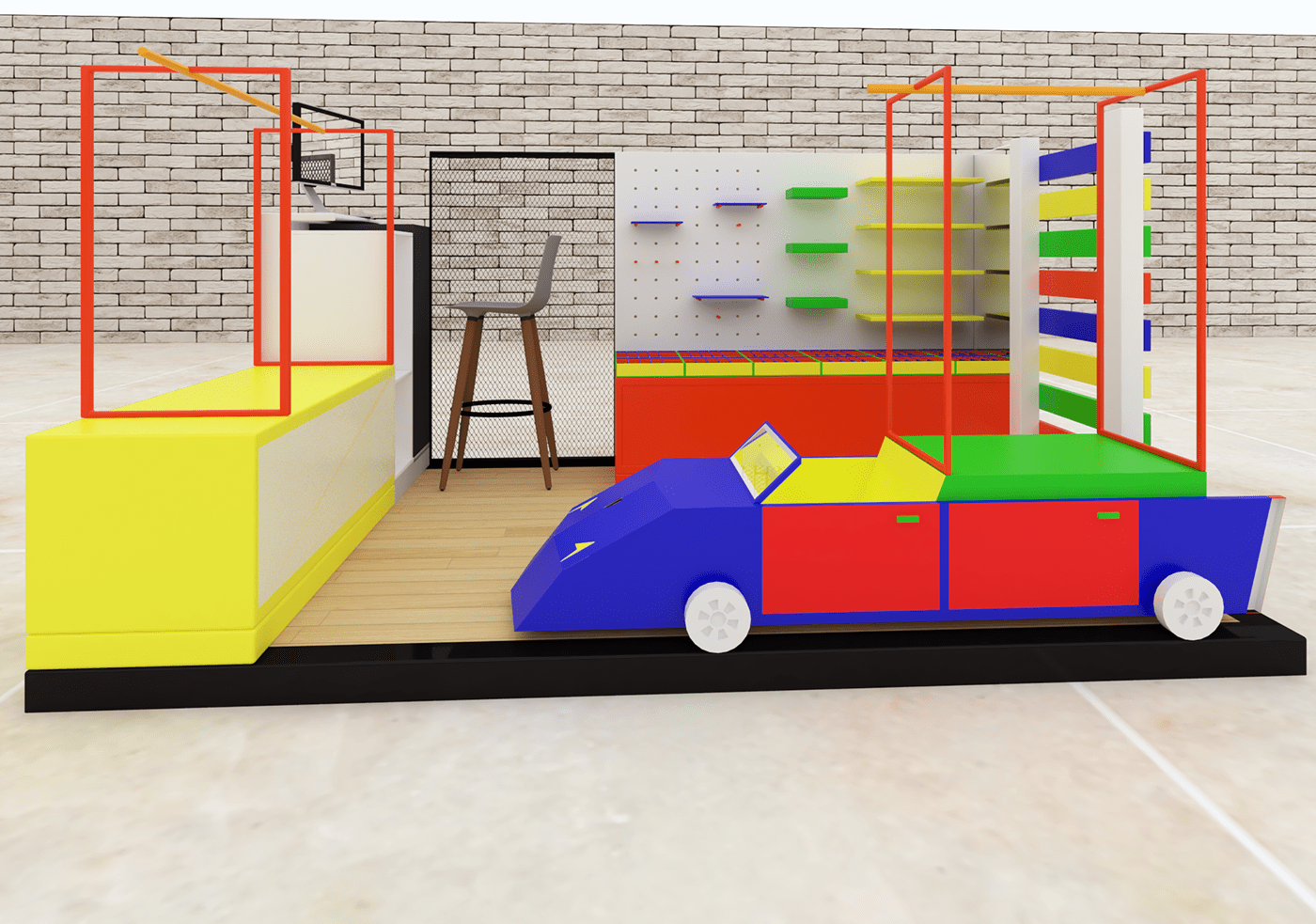 Colorful Toy Retail Kiosk