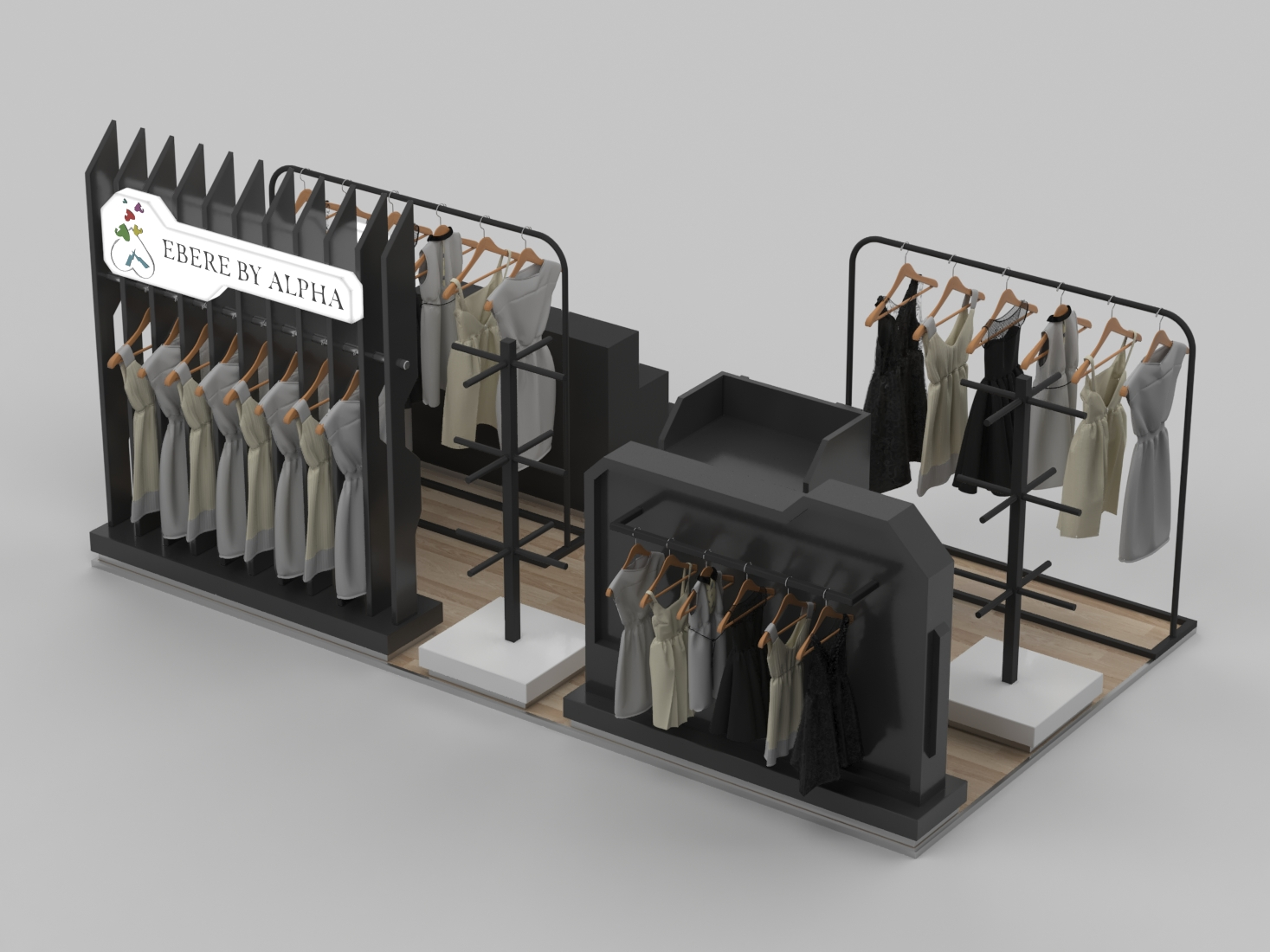 Popular Clothing Kiosk Retail