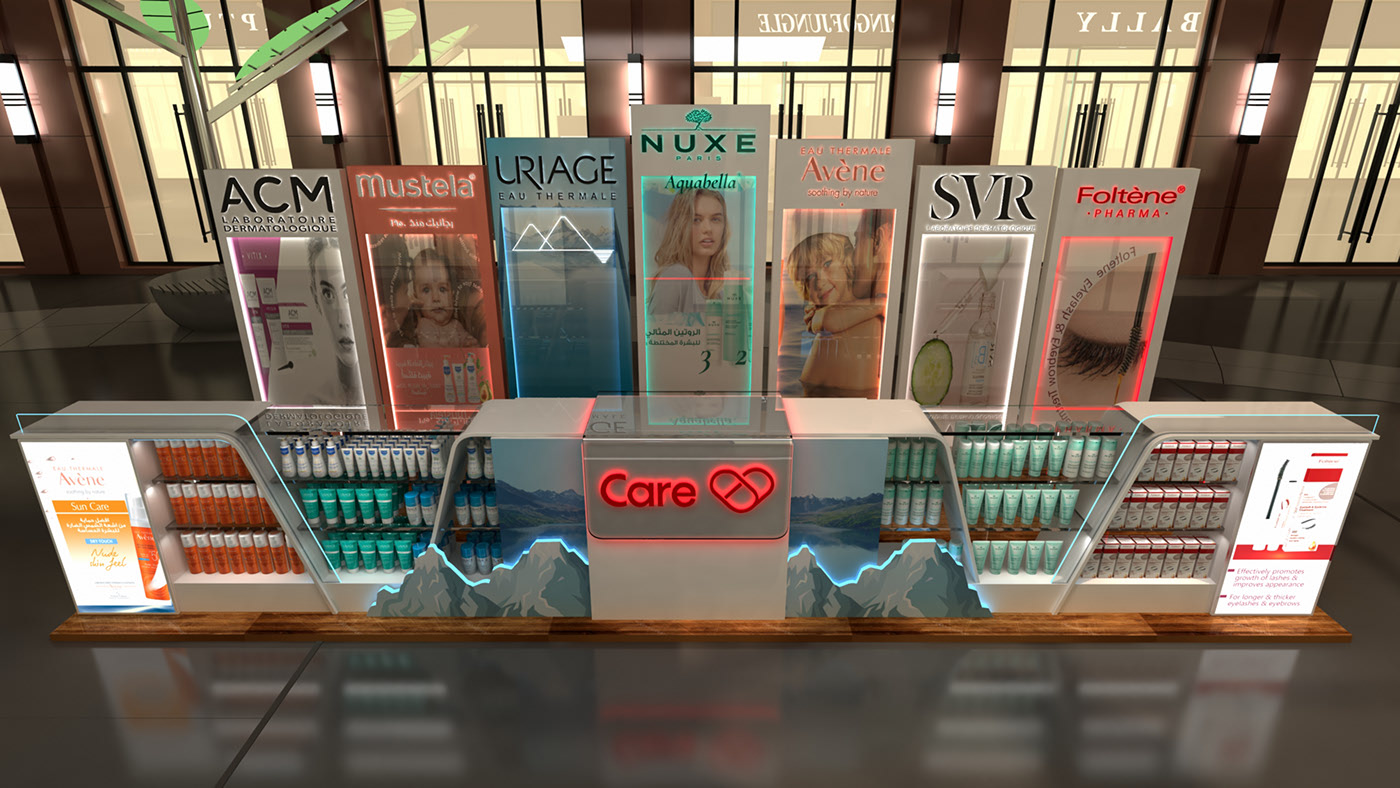 Skincare Products Display Booth