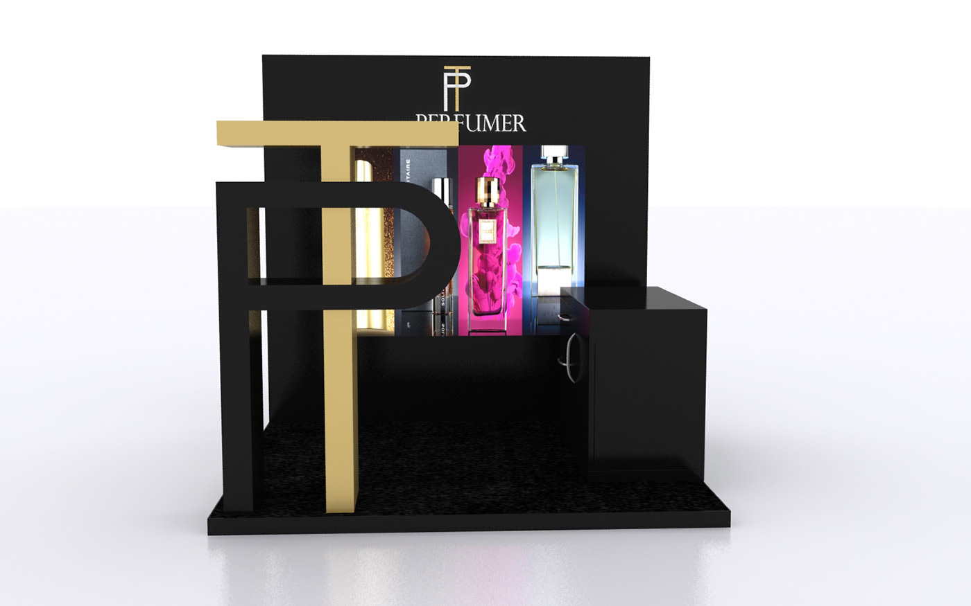 Custom Perfume Indoor Showcase 