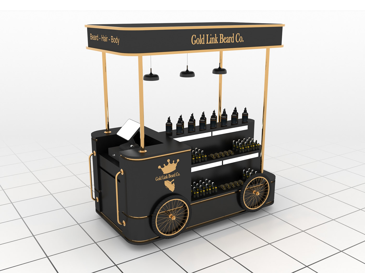 Hair Care Retail Cart 