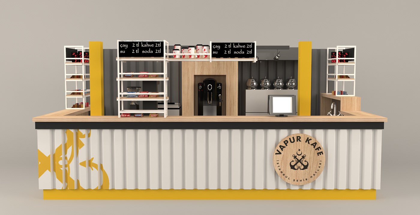 Elegant Expresso Retail Counter 