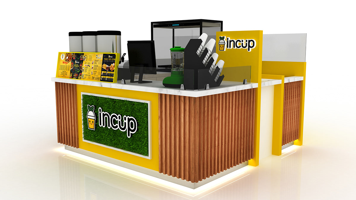 3D Cute Juice Kiosk