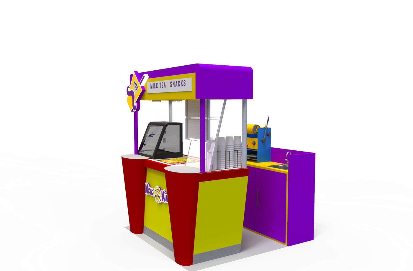 Retail Snacks Food Cart 
