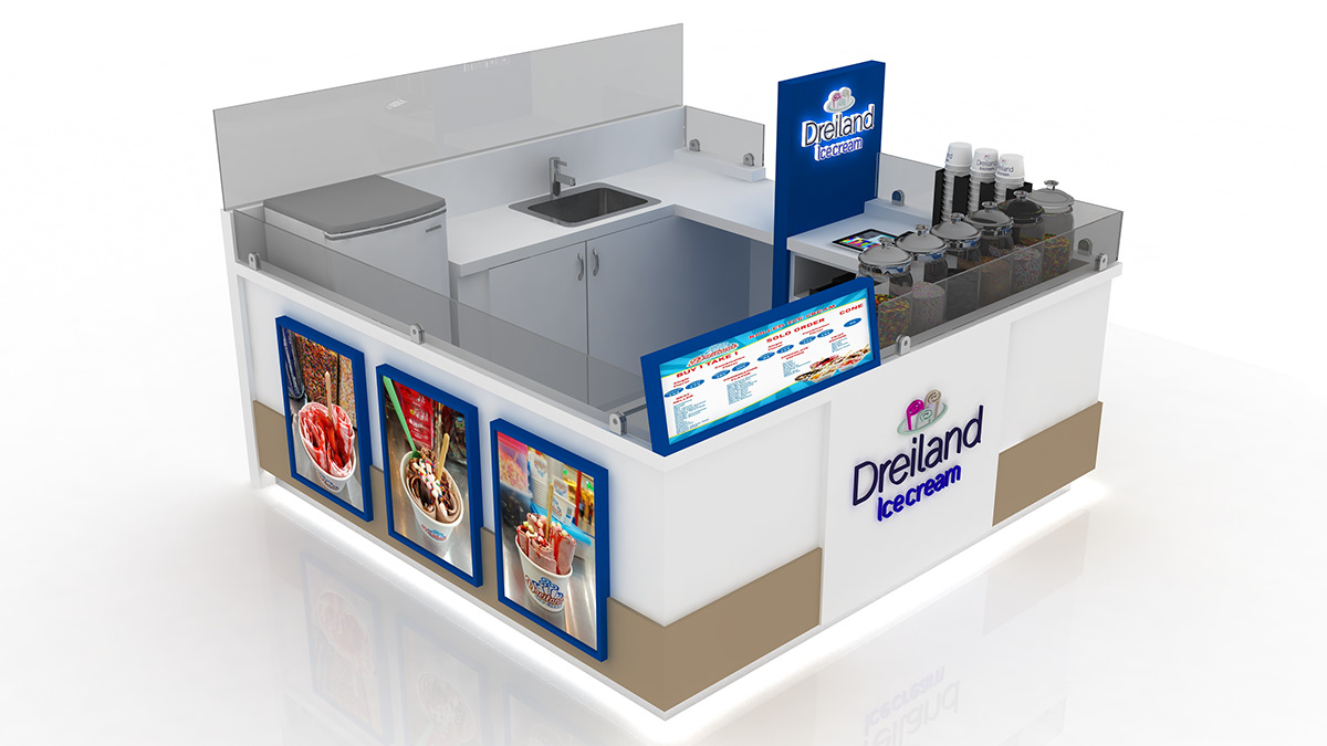 Custom Ice Cream Roll Vendor