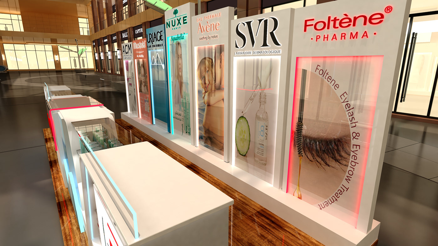 Skincare Products Display Booth