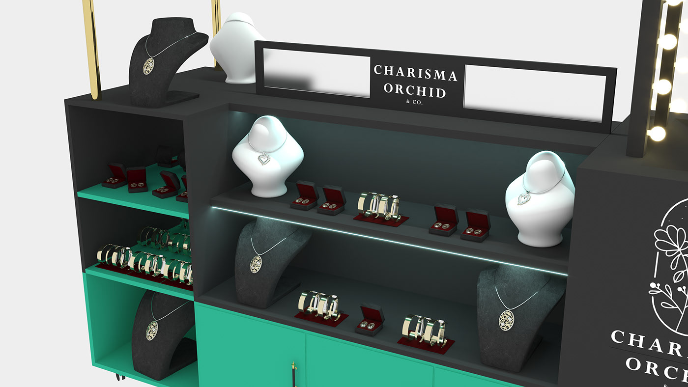 Sliver Retail Display Cart