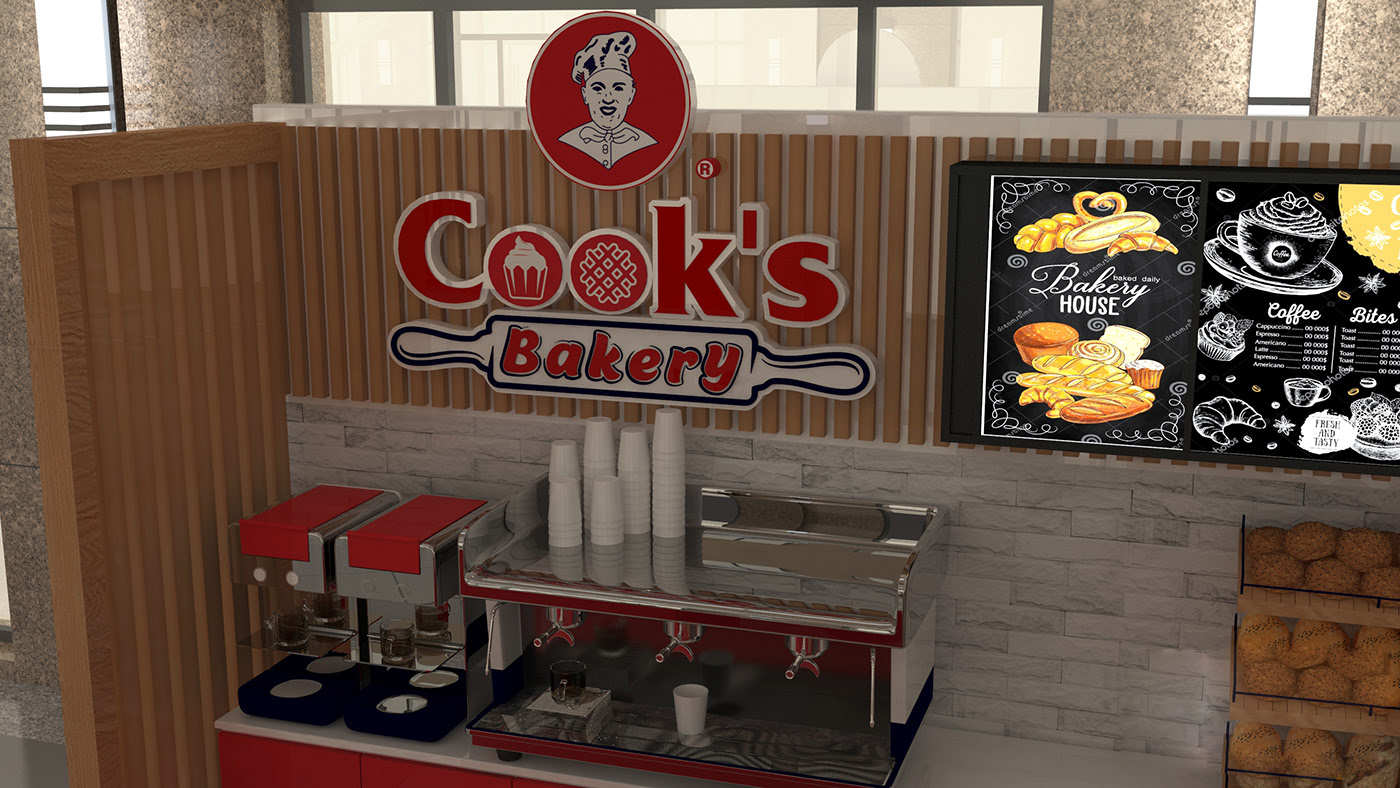 Inside Food Shop Counter